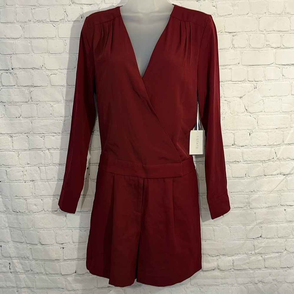 1 State true romance wine color romper